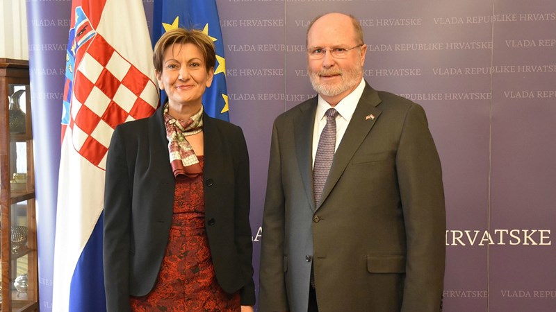 Potpredsjednica Vlade Martina Dalić primila u nastupni posjet Williama Roberta Kohorsta, veleposlanika SAD-a u Republici